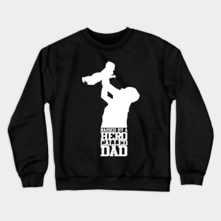 Raised By A Hero Called Dad Fathers Day Design and Typography Crewneck Sweatshirt